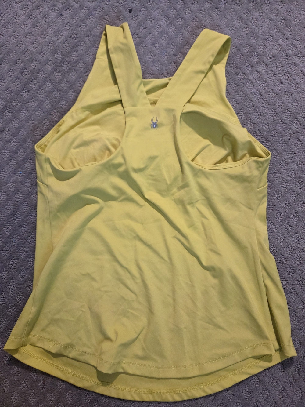 Spyder Bright Yellow Racerback Tank Top - Picture 2 of 3